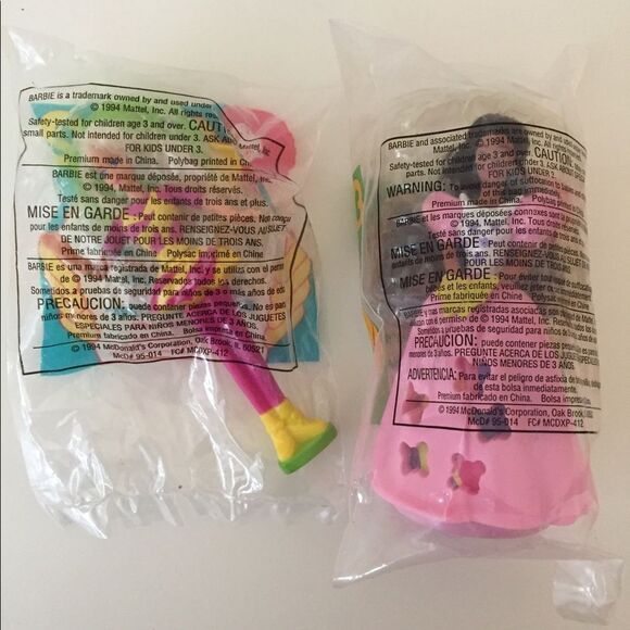McDonald's Happy Meal Toy 1994 Butterfly Princess Teresa Dance Moves Barbie - Picture 3 of 5